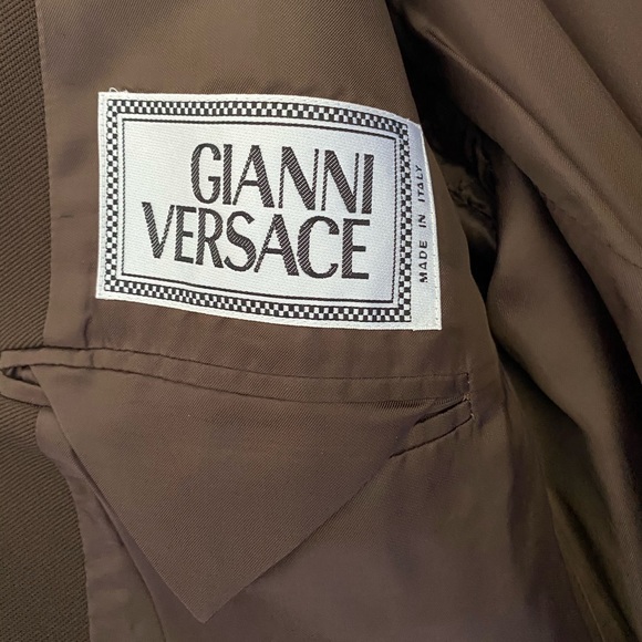 Versace Other - GIANNI VERSACE Mens Wool/Nylon Blazer 52 Brown
